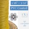 Laureola Industries 1/16" to 3/32" PVC Coated Yellow Color Galvanized Cable 7x7 Strand Aircraft Cable Wire Rope, 250 ft ZAG116332-77-GPY-250 - alternate 3